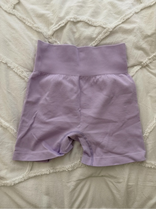 Amazon Pants - Amazon Women's Ribbed High-Waist Athletic Shorts - Lavender